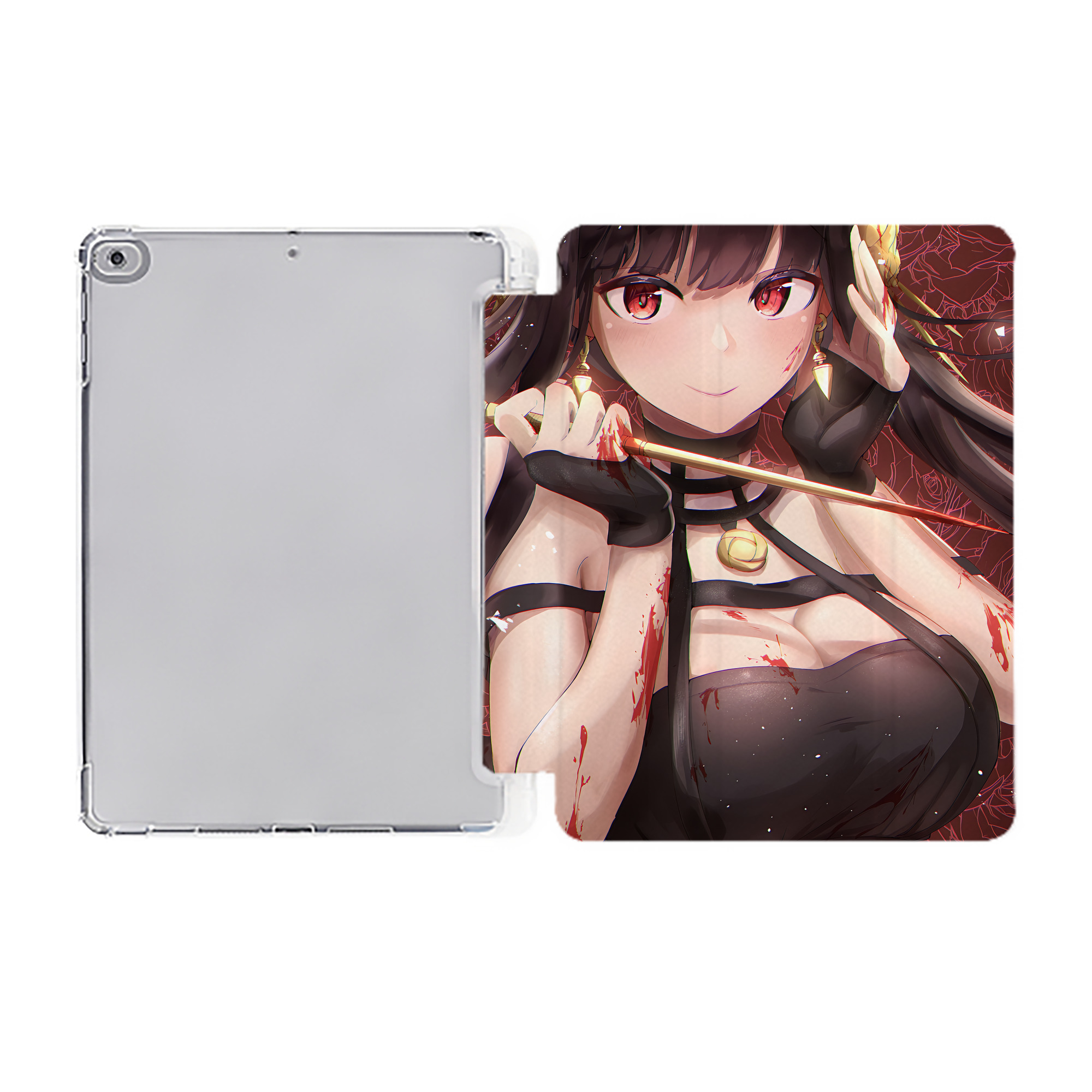 （画像用） SPY×FAMILY间谍家家酒 IPad ケース ペン収納付き 三つ折りスタンド PUレザー×シリコン 対応機種9.5/10.5/10.9インチ